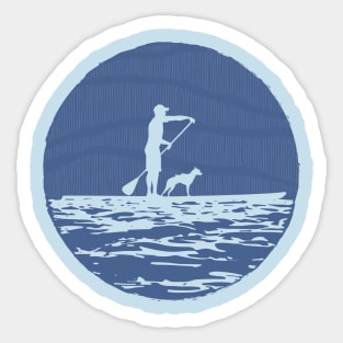 'SUP Dog blue Sticker